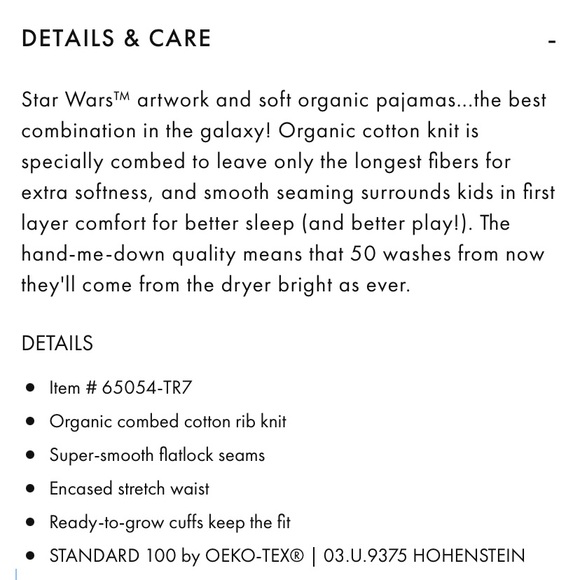 Hanna Andersson Long John PJ set - 5T/110cm - Picture 2 of 3